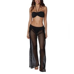 Ingear Black Mesh Swim Coverup Pants